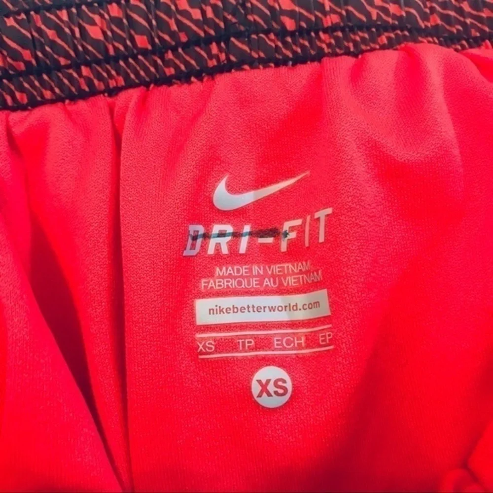 Nike Red Print Tempo Dri-Fit Running Shorts Size XS
